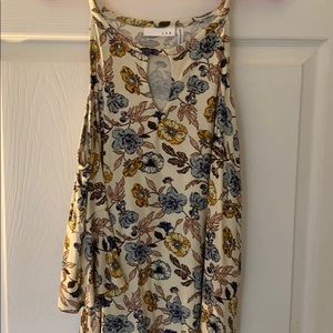 Floral cold shoulder top